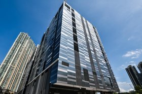 An exterior of the HK5 data center
