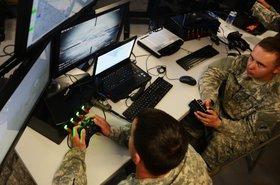 Soldiers use Xbox controllers to remotely aim and fire guns